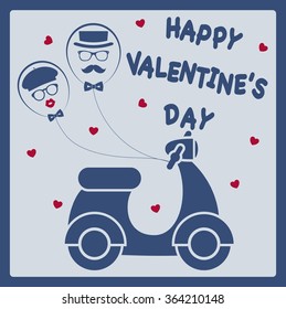 Happy Valentine's Day Vector Illustration.