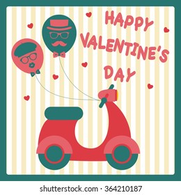 Happy Valentine's Day Vector Illustration.