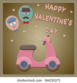 Happy Valentine's Day Vector Illustration.
