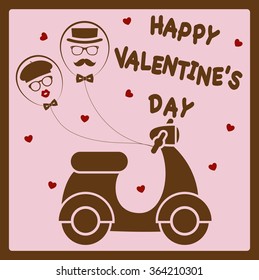 Happy Valentine's Day Vector Illustration.