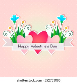 Happy Valentine's Day. Vector illustration.