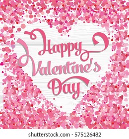 Happy valentine's day. Vector illustration. Template.