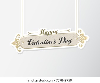 Happy Valentine's Day vector illustration.