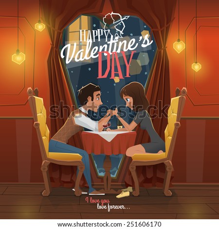 Happy Valentines day vector illustration 