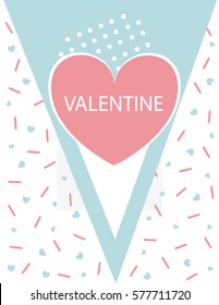 Happy Valentine's Day. Vector illustrations for your design. Greeting card. Posters, invitations, banner. Printed products.