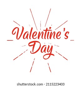 Happy Valentine's day. Vector lettering text. Creative logo design.