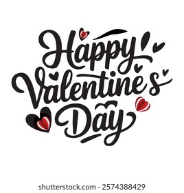 Happy Valentines Day vector, Lettering happy valentines day