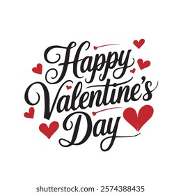 Happy Valentines Day vector, Lettering happy valentines day