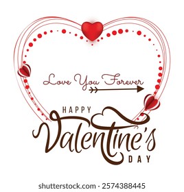 Happy Valentines Day vector, Lettering happy valentines day