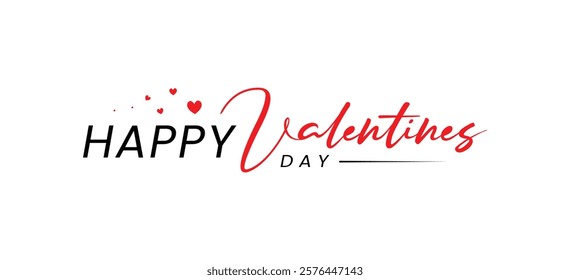 Happy Valentine's Day Vector logo design. Premium quality Valentine's Day holiday lettering logo. Valentine, love, loves editable vector.