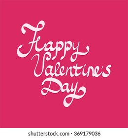 Happy Valentines Day vector postcard. Seamless pattern
