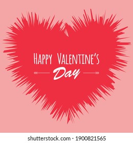 Afiche del vector Feliz Día de San Valentín con texto escrito a mano. Ilustración vectorial para medios sociales, camisetas o para cualquier diseño gráfico impreso.