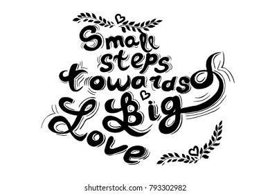 Happy Valentines Day vector poster with handwritten calligraphy text, isolated on white background. Grunge illustration.