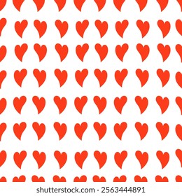 Happy Valentine's Day. Vector seamless pattern with hearts. Decor for Valentine's Day, wedding. Print on gift paper, packaging, wallpaper, clothes, textile