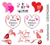 Happy Valentines Day vector set