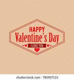 happy valentine's day vector sign