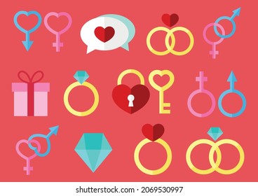 Diseño del stand vectorial del día de San Valentín feliz 