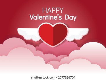 Happy valentine's day vector stand design 