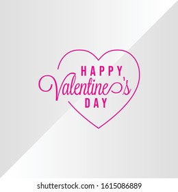 Happy Valentine's Day Vector Template Design