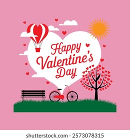 Happy Valentines Day Vector Template