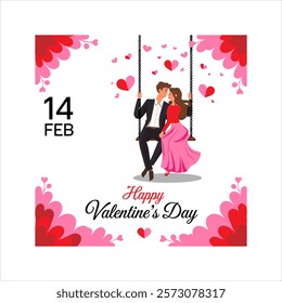 Happy Valentines Day Vector Template