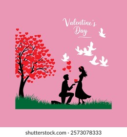 Happy Valentines Day Vector Template