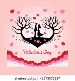 Happy Valentines Day Vector Template