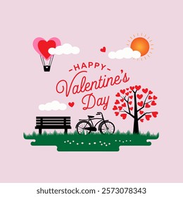 Happy Valentines Day Vector Template