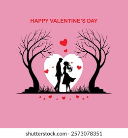 Happy Valentines Day Vector Template