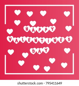Happy Valentine's Day Vector Template Design
