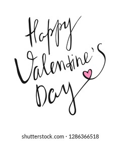 Happy Valentine's Day vector text
