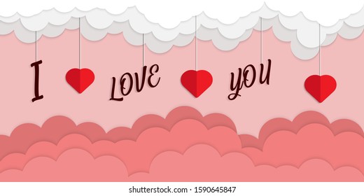 Happy valentine's day. Vector happy valentines day text lettering design. I love you. Holiday invitation card. Valentines day background. Cute hand drawn illustration. Greeting card template.