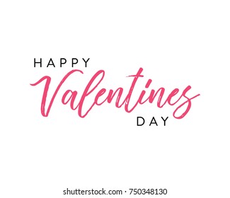Happy Valentine's Day Vector Text Illustration Background
