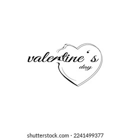 Happy Valentine's day  Vector typography. Romantic quote postcard, card, invitation, banner template.