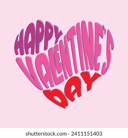 Feliz Día de San Valentín de imágenes de tipografía vectorial