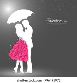 Happy Valentine's Day Vector, Valentine Day Background Card.