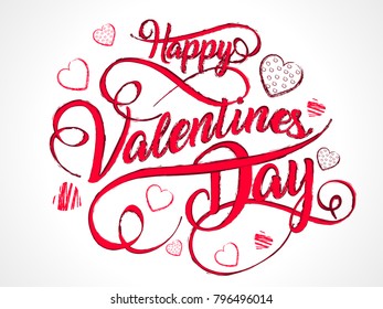 Happy Valentine's Day Vector, Valentine Day Background Card.