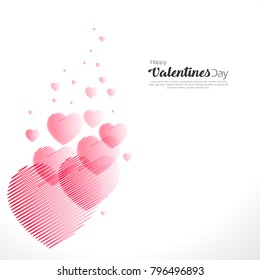 Happy Valentine's Day Vector. Valentine Day Background Card.