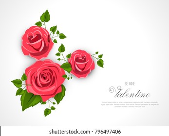 Happy Valentine's Day Vector. Valentine Day Background Card.