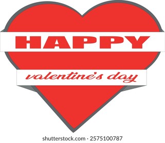 Happy Valentine's Day. vector.white background