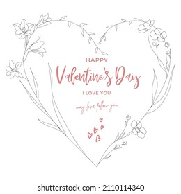 Happy valentines day vintage lettering, vector valentines concept
