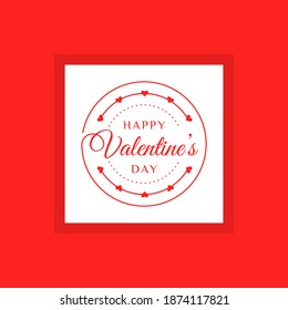 Happy valentines day vintage poster