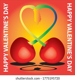 happy valentines day vintage vector clip art is the graphic arts,refers to pre-made images used to illustrate any medium