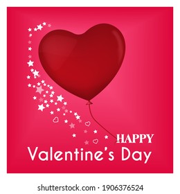 Happy Valentine's Day, wedding design. Realistic 3d festive decorative objects, heart shaped balloons and female and male symbols, glitter gold confetti. Holiday banner and poster, flyer, card 