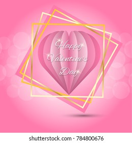 Happy valentines day and wedding design elements typography on hearts decorated Pink Background.Vector illustration of stylish valentines day greeting card template with lettering typography text sign