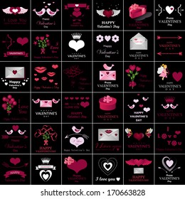 Happy Valentines Day And Weeding Card - Isolated On Background - Vector Illustration, Graphic Design Editable For Your Design. 