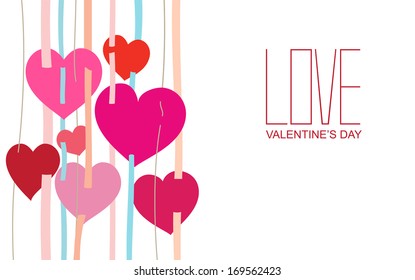 Happy valentines day and weeding cards, Vector Illustration  