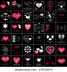 Happy Valentines Day And Weeding Cards - Isolated On Background - Vector Illustration, Graphic Design Editable For Your Design.  