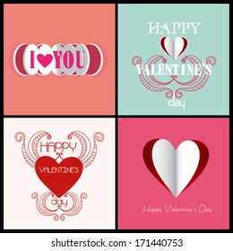 Happy valentines day and weeding cards