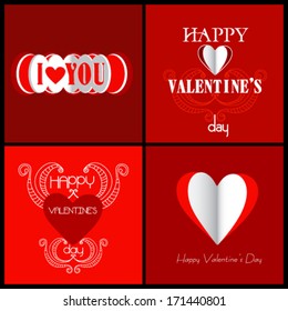 Happy valentines day and weeding cards